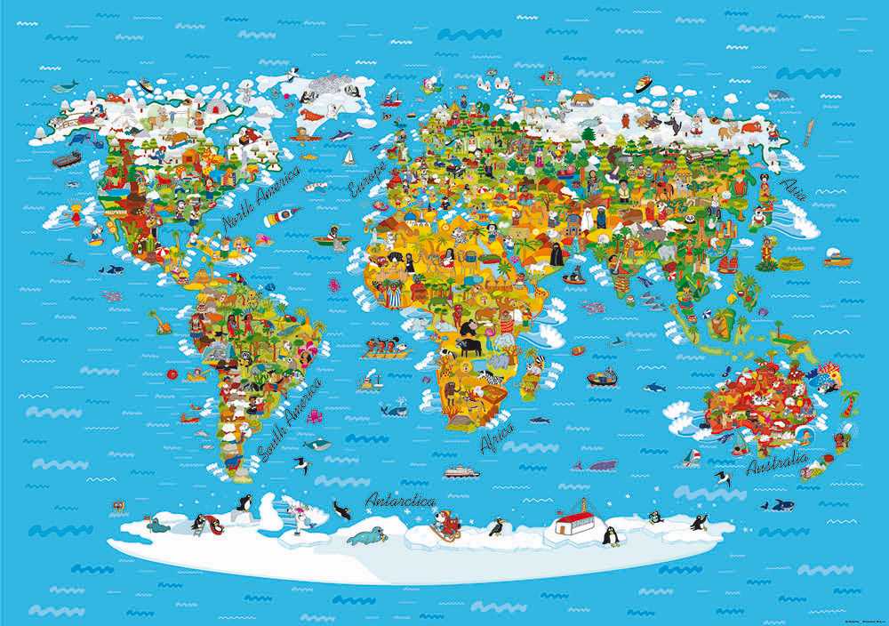 Dětská fototapeta Mapa světa