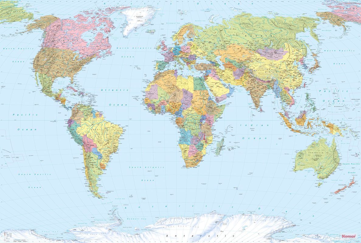 Fototapeta Vlies Mapa světa