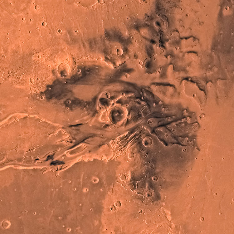 Samolepící fototapeta kruh - Planeta Mars