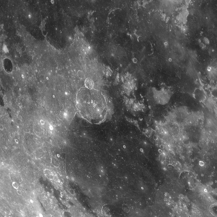 Samolepící fototapeta kruh - Planeta Měsíc