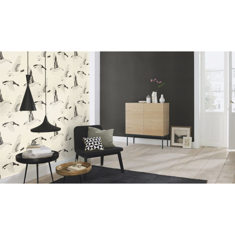 Moderní reto tapeta Rasch, 530704, Most Faboulos, Hotspot, ptáci béžová