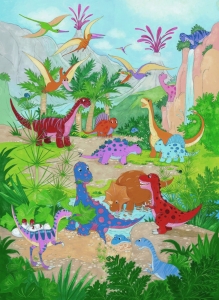 Dinosauří svět – dětská fototapeta do pokojíčku