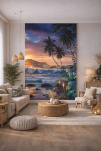 Exotická fototapeta na stěnu – tropické moře při západu slunce
