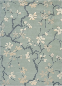 Kusový vlněný koberec Sanderson Anthea Saffron China modrá