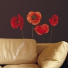Samolepící dekorace na zeď Vlčí máky květy