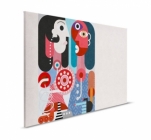 Obraz na plátně Walls by Patel 2 – Kubistická dvojice v abstraktním stylu