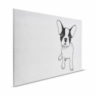 Obraz na plátně Walls by Patel 2 – Francouzský buldoček v minimalistickém stylu