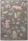 Dětský koberec Sigikid Les a zvířátka hnědo šedá