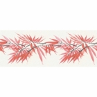 Vliesová bordura SK-Borten – červené listy na bílém podkladu