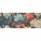 Vliesová bordura SK-Borten – květinový motiv na černém podkladu