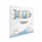 Dětský obraz na plátně Lilly & Luis – vzducholoď