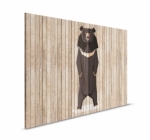 Obraz na plátně Walls by Patel 2 – medvěd (hnědé a šedé odstíny)