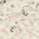 Tapeta Rasch Kimono, Kapři Koi krémová