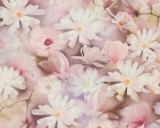 Tapeta na zeď, PINTWALLS, romantické květy růžová