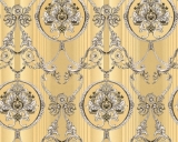 Zámecká tapeta Hermitage zlatá velké barokní vzory