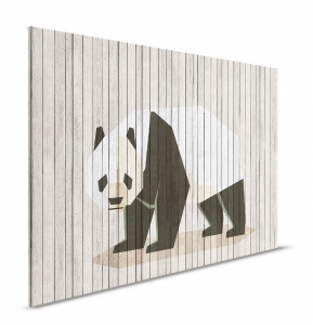 Obraz na plátně Walls by Patel 2 – Panda v minimalistickém geometrickém stylu