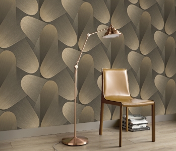 Tapeta Elysium, MODERN dark gold