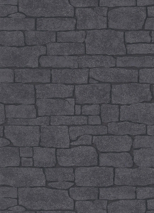 Tapeta IMITATIONS 2, Erismann, kamenná zeď černá