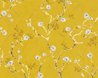 Tapeta na zeď, PINTWALLS, malba kvetoucí třešeň žlutá